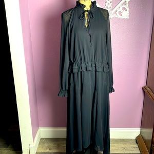 Banana Republic Olivia Palmero Black Dress Size XL